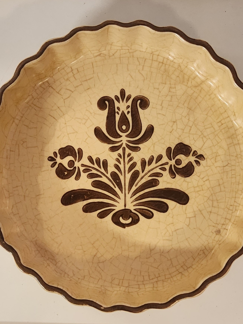 Vintage Pfaltzgraff Village Fluted Quiche Baker Dish #233